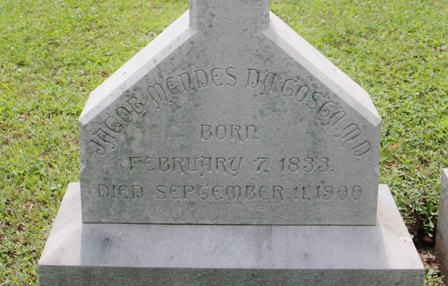 Jacob Mendez Da Costa's tomb, Woodland Cemetery, Philadelphia - 03.jpg