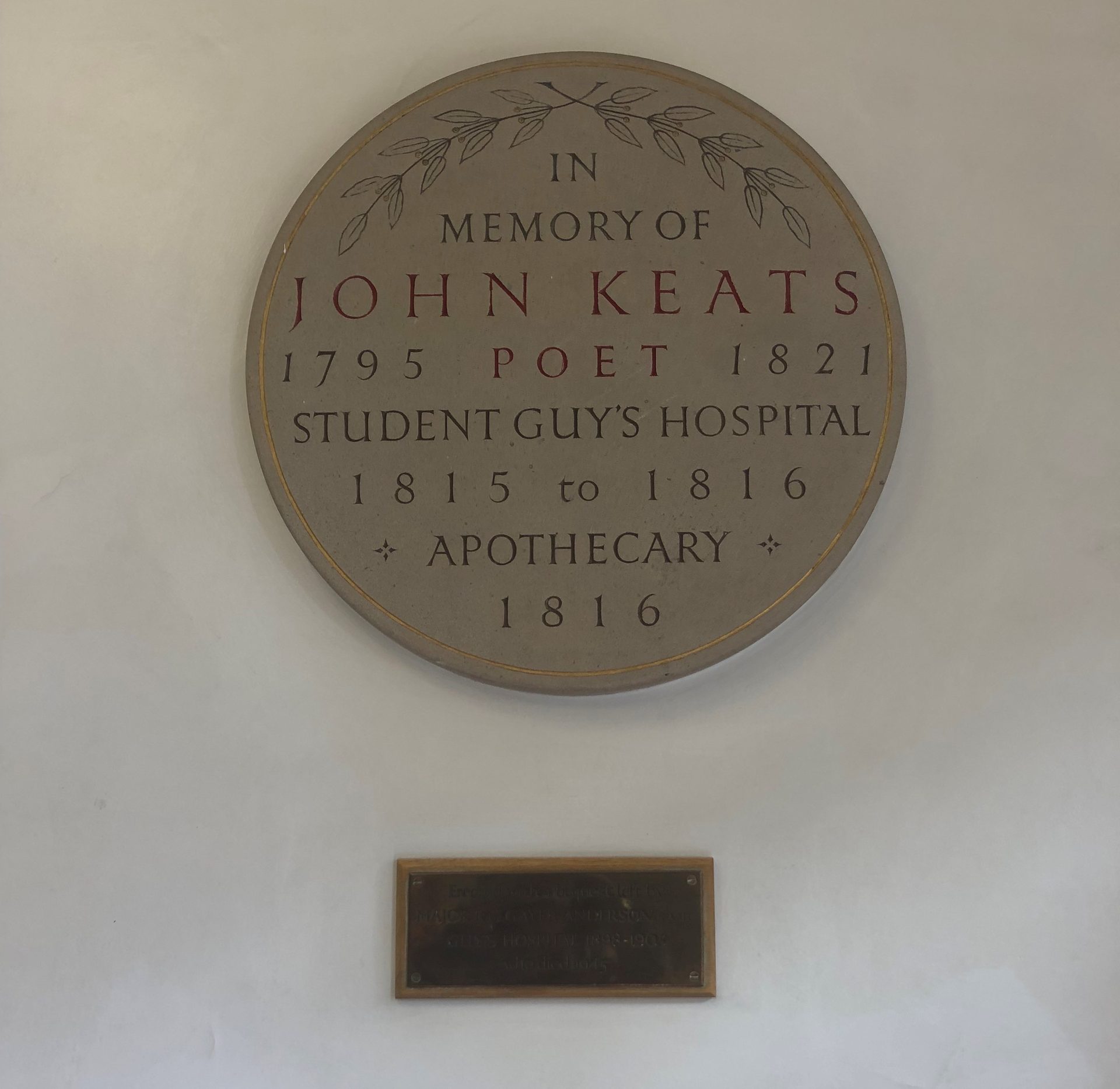 John_Keats_Memorial_Plaque_Guy's_Hospital_London.JPG