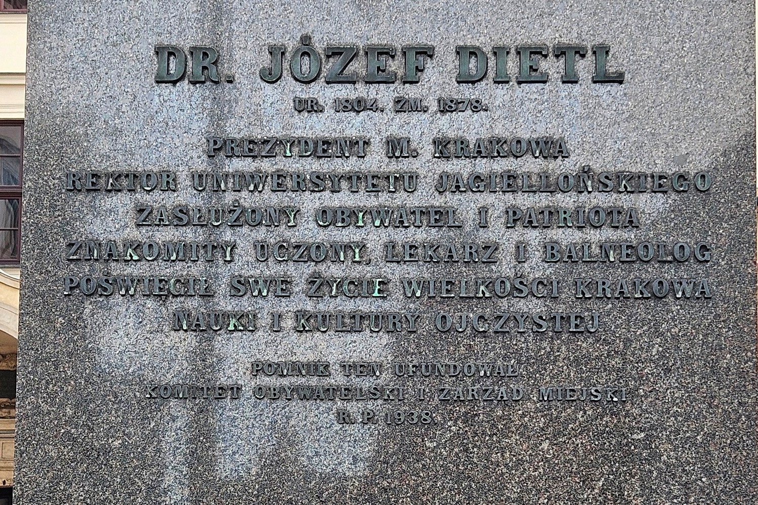 Józef Dietl's monument, Krakow - 04.jpg