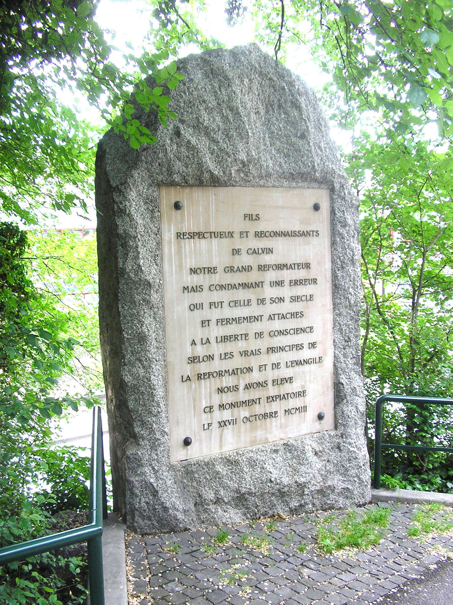 Miguel Servet monument, Geneva - 05.jpg
